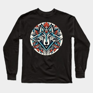 Abstract Animal Wolf 3 Long Sleeve T-Shirt